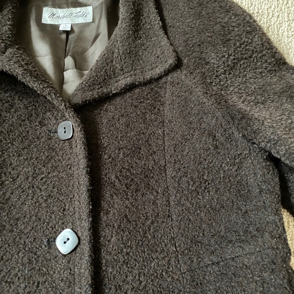 Vintage Alpaca Oversized black Wool coat - size 6 - Marshall Fields - Picture 10 of 16